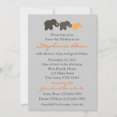 Elephant Family Invitation Kaart (Voorkant)