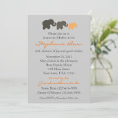 Elephant Family Invitation Kaart (Staand voorkant)