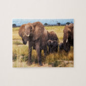Elephant Family Jigzaag Puzzle Legpuzzel (Horizontaal)