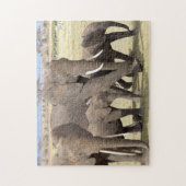 Elephant Family Jigzaag Puzzle Legpuzzel (Verticaal)