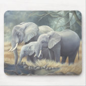 "Elephant Family" Mousemat Muismat (Voorkant)