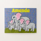 Elephant Family Puzzle Legpuzzel (Horizontaal)
