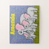 Elephant Family Puzzle Legpuzzel (Verticaal)