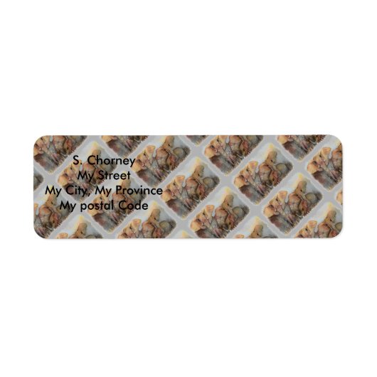 ELEPHANT FAMILY Return-adres Etiket (Voorkant)