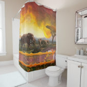 Elephant Family The Bonds that Stropdas Douchegordijn (In situ)