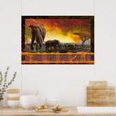 Elephant Family "The Bonds that Stropdas" Poster (Keuken)