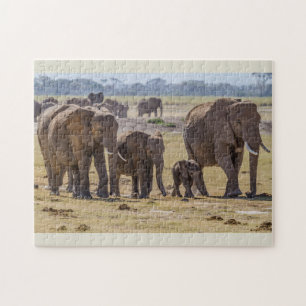 Elephant Family Walking Legpuzzel