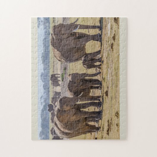 Elephant Family Walking Legpuzzel (Verticaal)