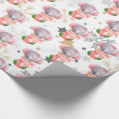 Elephant Feestdagen aanpassen Cadeaupapier (Hoek)