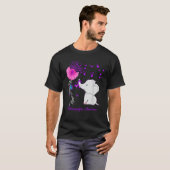 Elephant Fibromyalgia Awareness Fibromyalgia Ribbo T-shirt (Voorkant volledig)