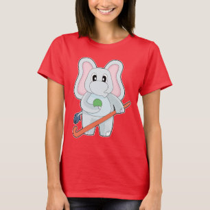 Elephant Field hockey hockeystick T-shirt
