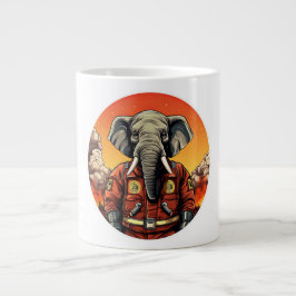 Elephant Firefighter Grote Koffiekop