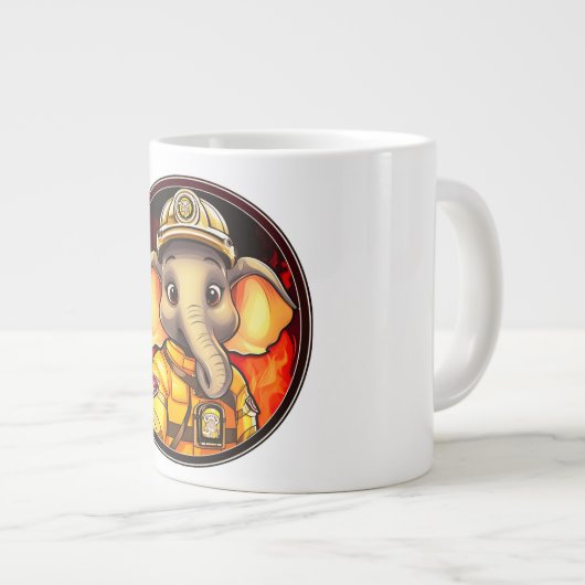 Elephant Firefighter Grote Koffiekop (Voorkant rechts)