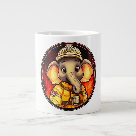 Elephant Firefighter Grote Koffiekop (Voorkant)