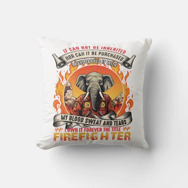 Elephant Firefighter Kussen (Voorkant)
