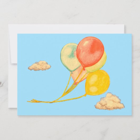 Elephant First Birthday Boy Kaart (Achterkant)