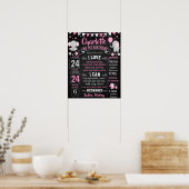 Elephant First Birthday chalkboard Poster (Keuken)