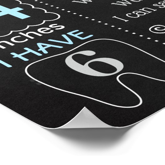 Elephant First Birthday Party Chalkboard Poster (Hoek)