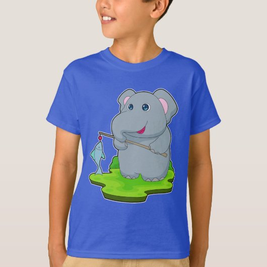 Elephant Fisher Gevist staaf Gevist T-shirt (Voorkant)