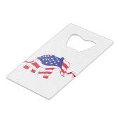 Elephant-FLAG Creditkaart Flessenopener (Voorkant Gekanteld)