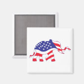 Elephant-FLAG Magneet (Voorkant / Achterkant)