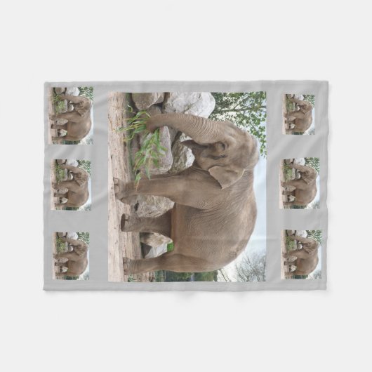 Elephant Fleece Blanket Deken (Voorkant (Horizontaal))