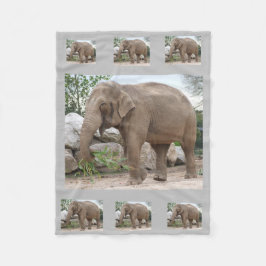 Elephant Fleece Blanket Deken