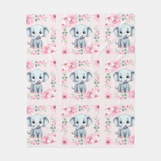 Elephant Fleece Blanket Deken (Voorkant)