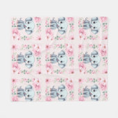 Elephant Fleece Blanket Deken (Voorkant (Horizontaal))