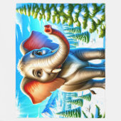 Elephant Fleece Deken (Voorkant)