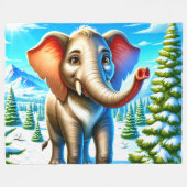 Elephant Fleece Deken (Voorkant (Horizontaal))