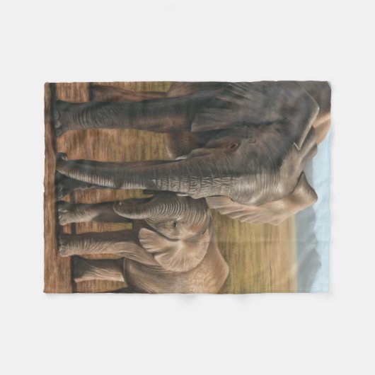 Elephant Fleece Deken (Voorkant (Horizontaal))