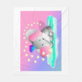Elephant Fleece Deken (Voorkant)