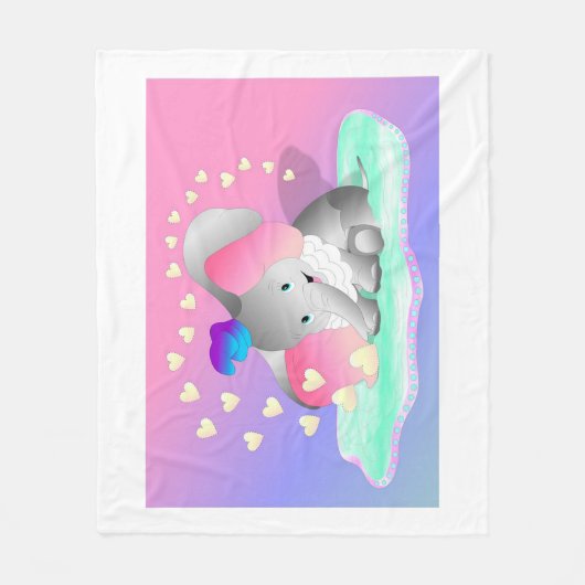 Elephant Fleece Deken (Voorkant)