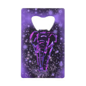 Elephant flesopener loopt op Sterrennacht Creditkaart Flessenopener (Voorkant)