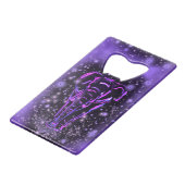 Elephant flesopener loopt op Sterrennacht Creditkaart Flessenopener (Achterkant Gekanteld)