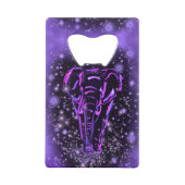 Elephant flesopener loopt op Sterrennacht Creditkaart Flessenopener (Achterkant)