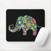Elephant Floral Art Muismat (Met muis)