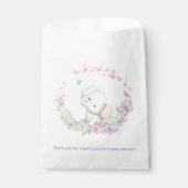 Elephant Floral Baby shower verjaardagsfeestje Bedankzakje (Voorkant)