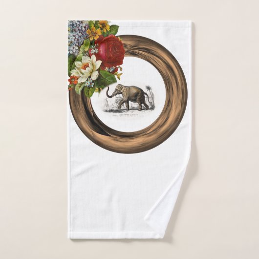 Elephant Floral Bathroom Towel sets Bad Handdoek (Handdoek)