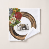 Elephant Floral Bathroom Towel sets Bad Handdoek (Wasdoekje)