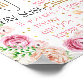 Elephant Floral First Birthday board Poster (Hoek)