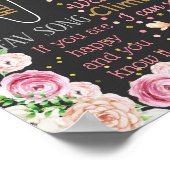 Elephant Floral First Birthday board Poster (Hoek)