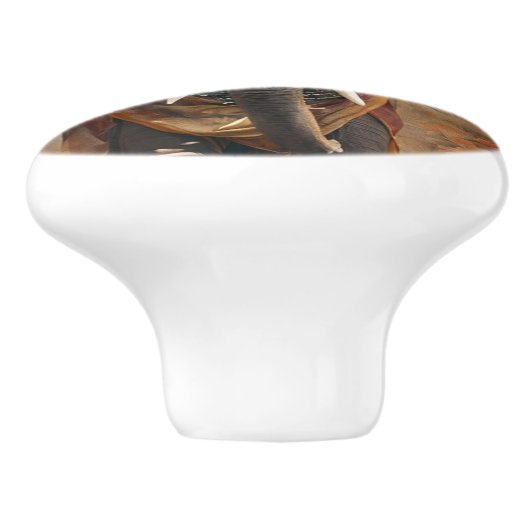 Elephant Floral Harmony Keramische Knop (Zijkant)