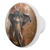 Elephant Floral Harmony Keramische Knop (Rechts)