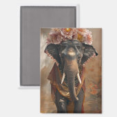 Elephant Floral Harmony Magneet (Voorkant / Achterkant)