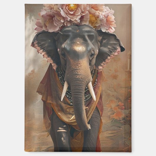 Elephant Floral Harmony Magneet (Voorkant)