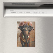 Elephant Floral Harmony Magneet (Insitu (Vaatwasser))
