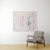 Elephant Flower Het is een meisje Baby Wandkleed (In Situ (horizontaal))