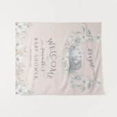 Elephant Flower Het is een meisje Baby Wandkleed (Voorkant (horizontaal))